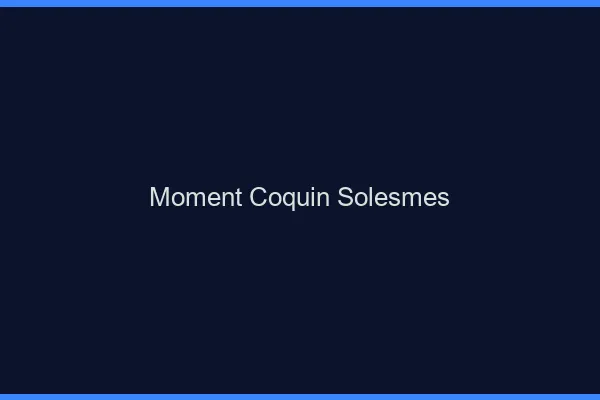 Moment Coquin Solesmes