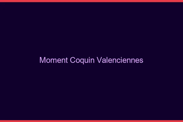 Moment Coquin Valenciennes