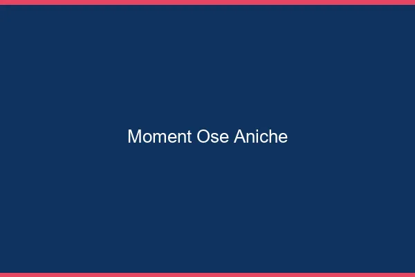Moment Osé Aniche