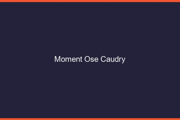 Moment Osé Caudry