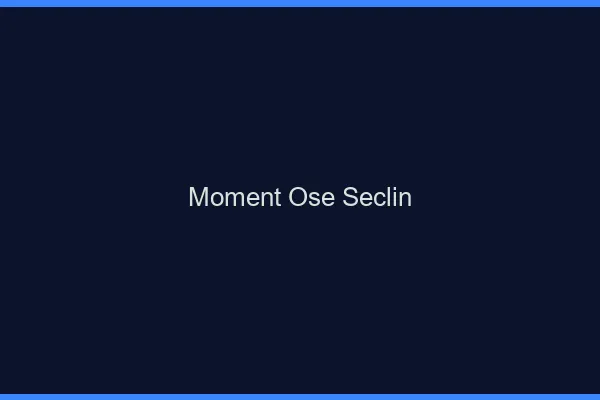 Moment Osé Seclin