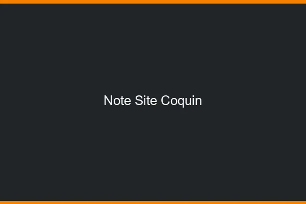 Note site coquin