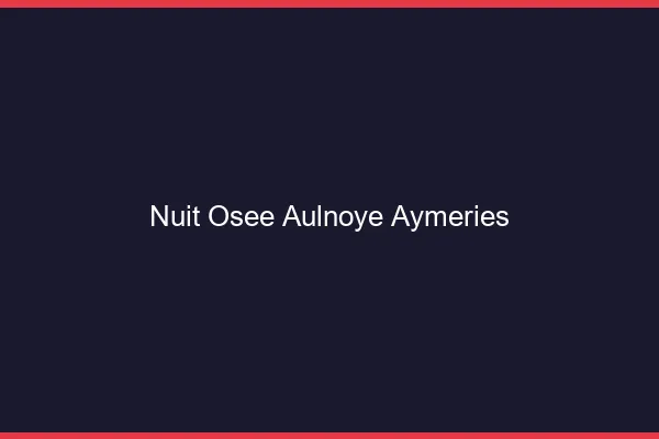 Nuit Osée Aulnoye-Aymeries