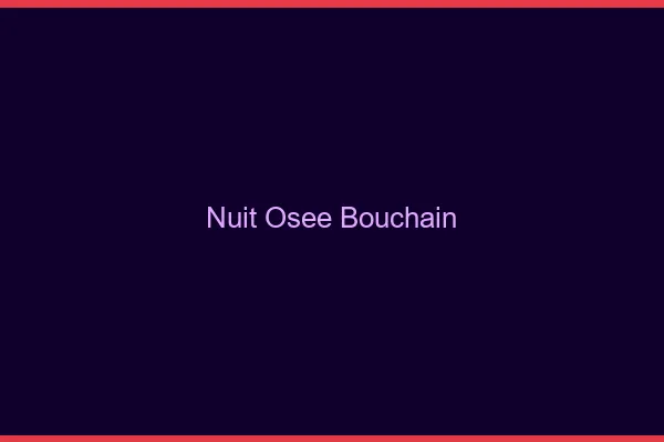 Nuit Osée Bouchain