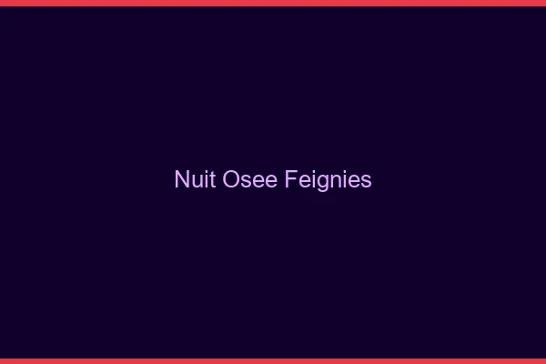Nuit Osée Feignies