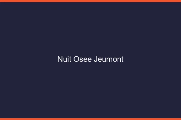Nuit Osée Jeumont