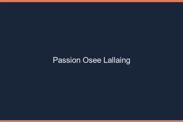 Passion Osée Lallaing