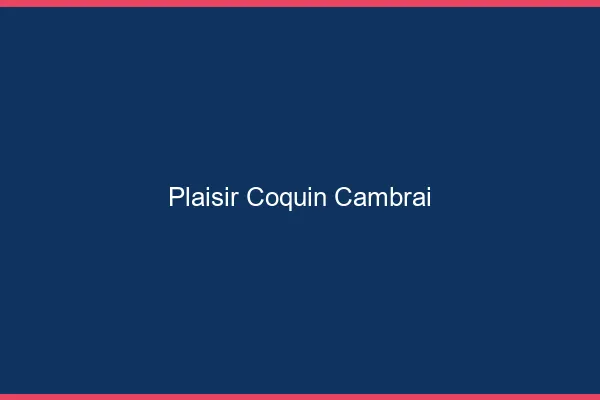 Plaisir Coquin Cambrai
