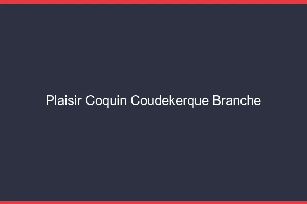 Plaisir Coquin Coudekerque-Branche