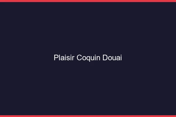 Plaisir Coquin Douai