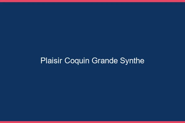 Plaisir Coquin Grande-Synthe