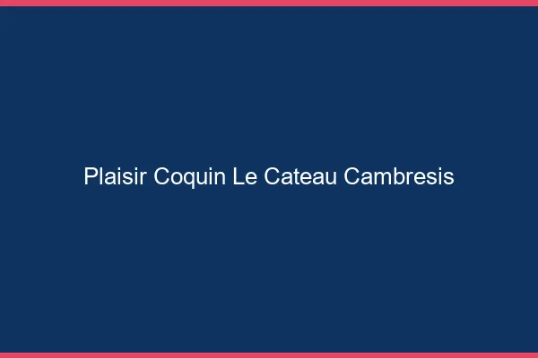 Plaisir Coquin Le Cateau-Cambrésis