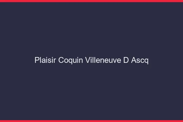 Plaisir Coquin Villeneuve-d'Ascq