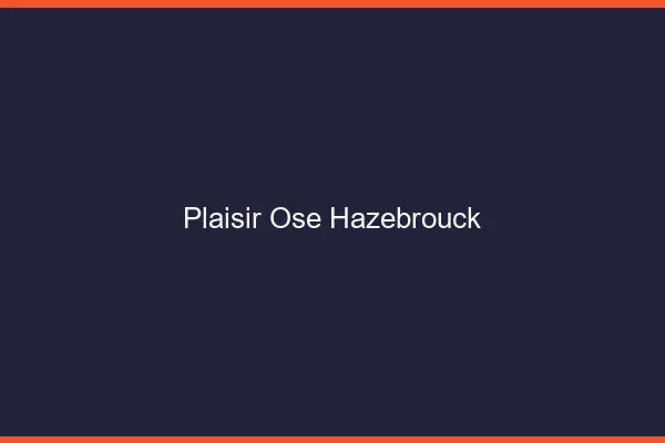 Plaisir Osé Hazebrouck