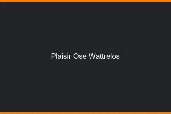 Plaisir Osé Wattrelos