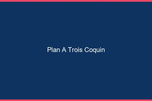 Plan à trois coquin