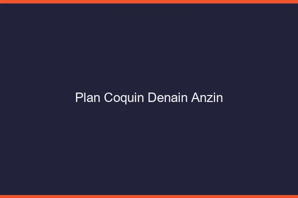 Plan coquin Denain Anzin