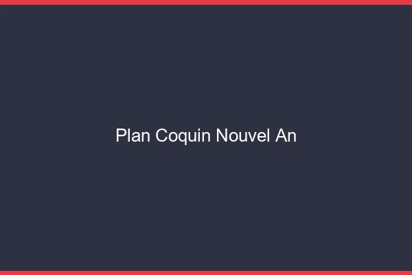 Plan coquin nouvel an