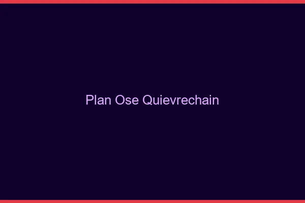 Plan Osé Quiévrechain