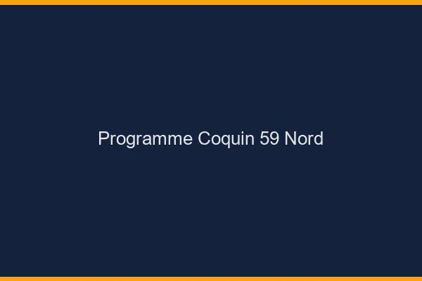 Programme Coquin 59 nord