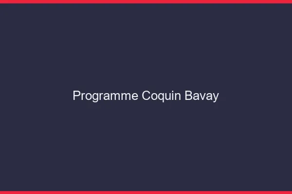 Programme Coquin Bavay