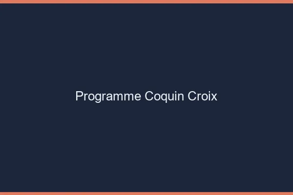 Programme Coquin Croix