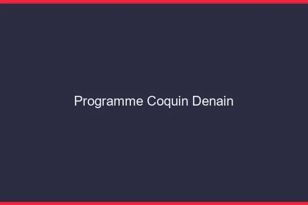 Programme Coquin Denain