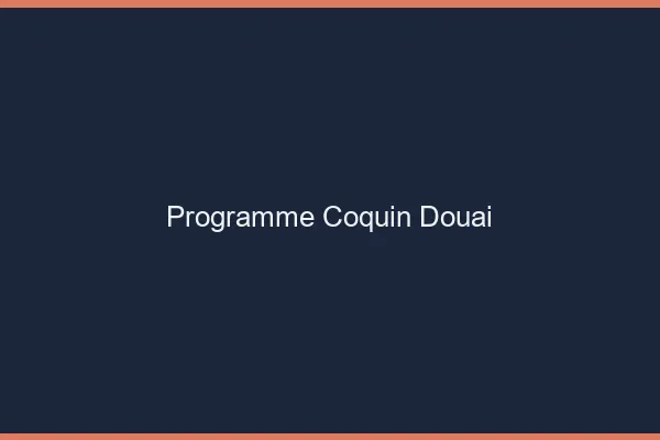 Programme Coquin Douai