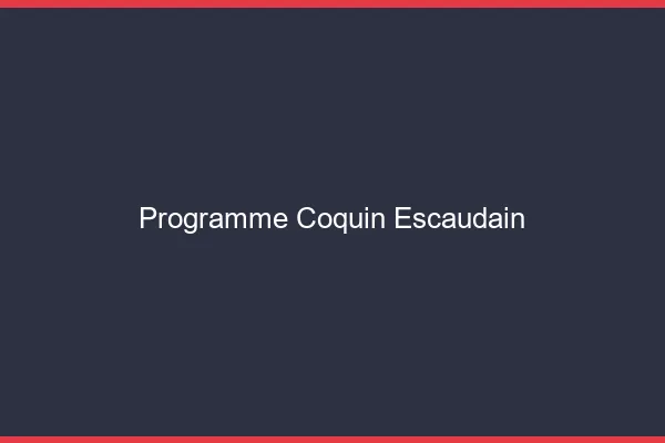 Programme Coquin Escaudain