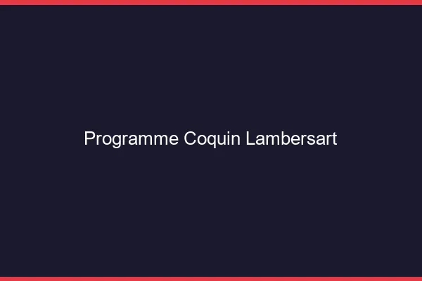 Programme Coquin Lambersart