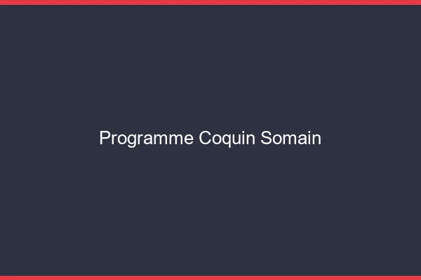 Programme Coquin Somain