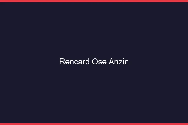 Rencard Osé Anzin