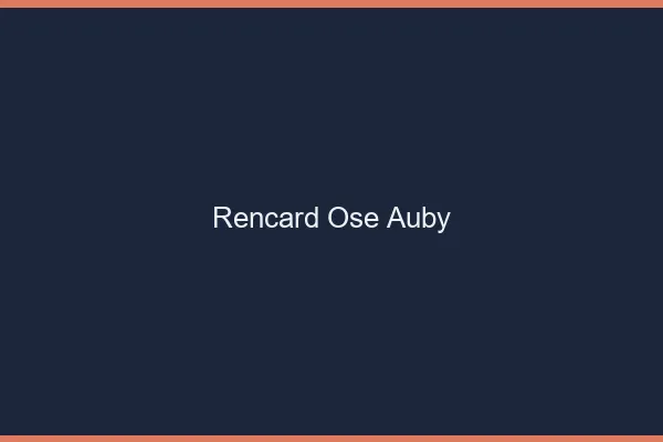 Rencard Osé Auby