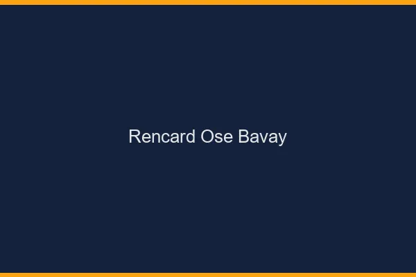 Rencard Osé Bavay