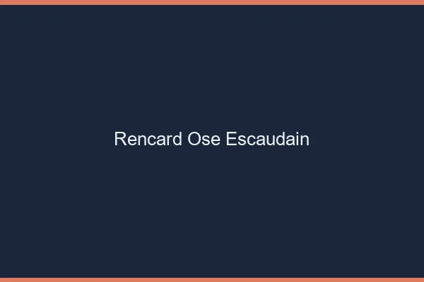Rencard Osé Escaudain