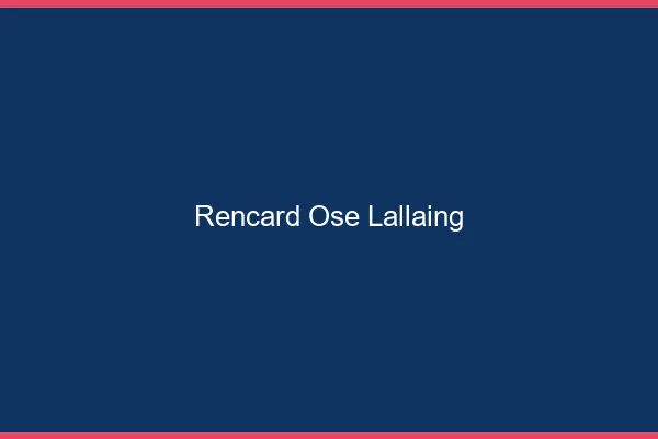 Rencard Osé Lallaing