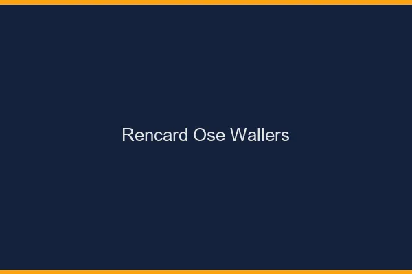 Rencard Osé Wallers