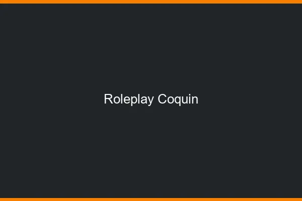 Roleplay coquin