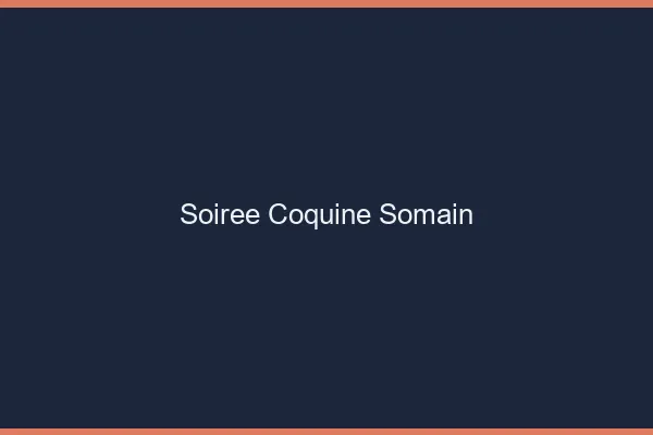 Soirée Coquine Somain