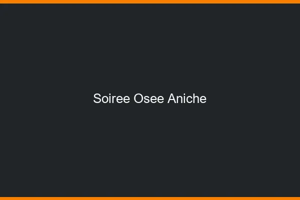 Soirée Osée Aniche