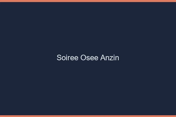 Soirée Osée Anzin