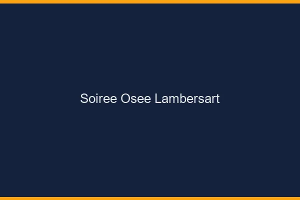 Soirée Osée Lambersart