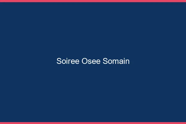 Soirée Osée Somain