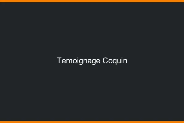 Témoignage coquin