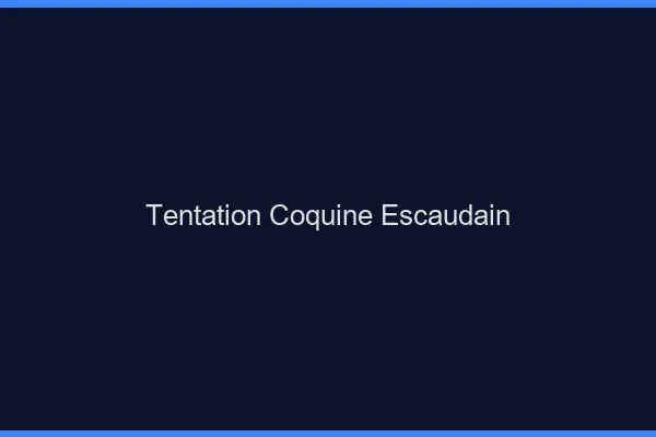 Tentation Coquine Escaudain