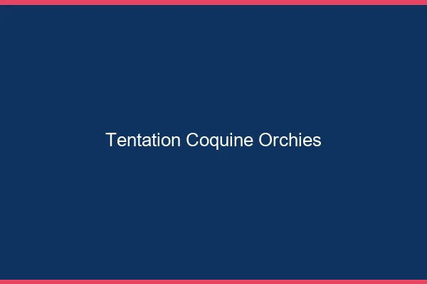 Tentation Coquine Orchies