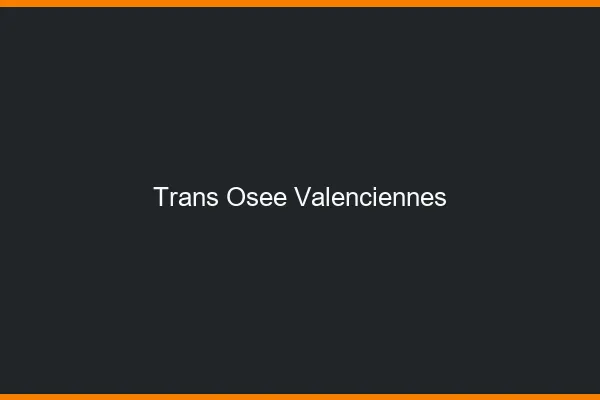 Trans osée Valenciennes